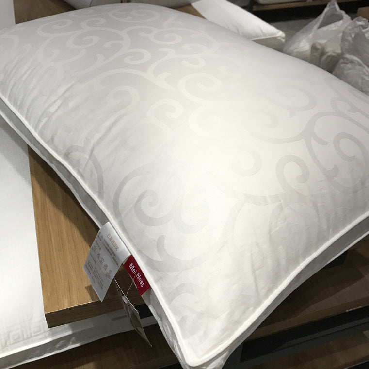 HKM-950035 Cotton Jacquard Pillow with Superfine Fiber Fill, 48x74 cm