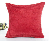 HKM-950291 Corn Strips Corduroy Plush Hug Pillowcase Cushion Set - Soft and Cozy Design