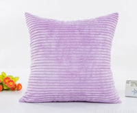 HKM-950291 Corn Strips Corduroy Plush Hug Pillowcase Cushion Set - Soft and Cozy Design
