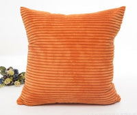 HKM-950291 Corn Strips Corduroy Plush Hug Pillowcase Cushion Set - Soft and Cozy Design