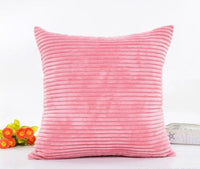 HKM-950291 Corn Strips Corduroy Plush Hug Pillowcase Cushion Set - Soft and Cozy Design