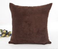 HKM-950291 Corn Strips Corduroy Plush Hug Pillowcase Cushion Set - Soft and Cozy Design