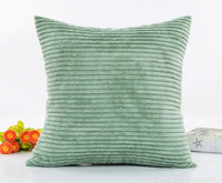 HKM-950291 Corn Strips Corduroy Plush Hug Pillowcase Cushion Set - Soft and Cozy Design