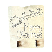 HKM-950355 Christmas Wooden Money Clip Decoration with Gift Rack and Tree Design