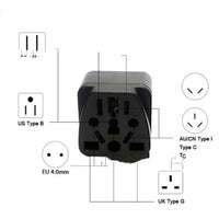 HKM-950419 Multi-Function Conversion Plug for Panel Socket – 5 Holes, 10A, 250V, PVC Material, Black & White