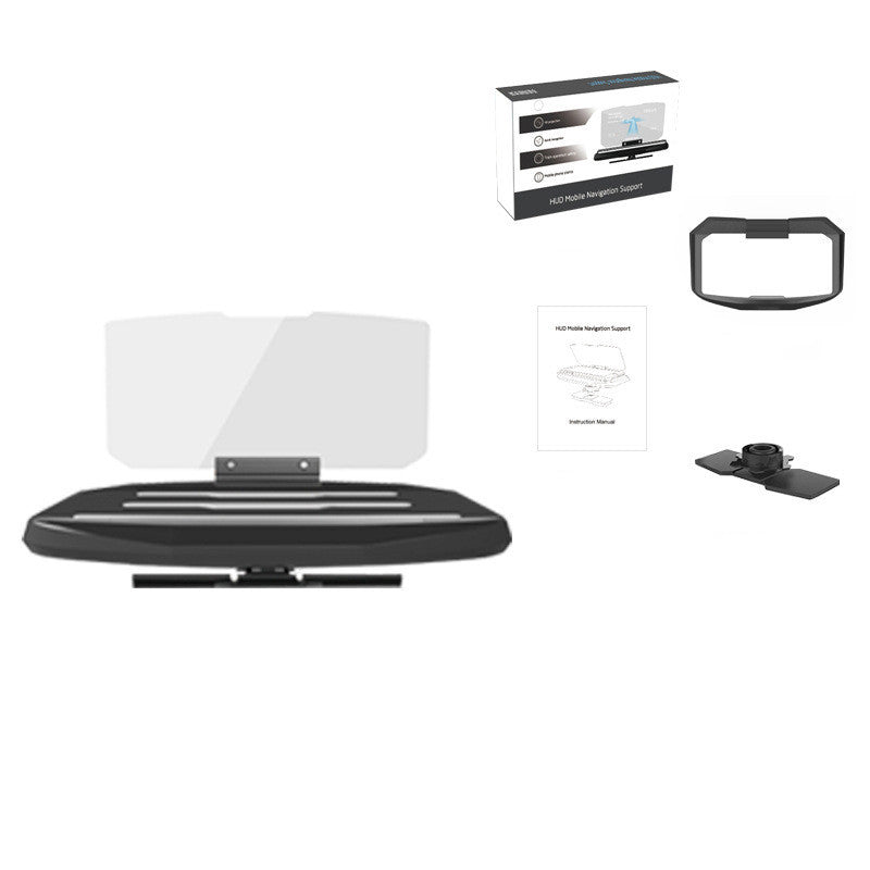 HKM-950483 Wireless Charging HUD Navigation Projector for Smartphone Windshield Use, Compatible with QI Standards