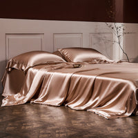 HKM-950547 25 lb Mulberry Silk Four Piece Bedding Set with Duvet Cover and Pillowcases