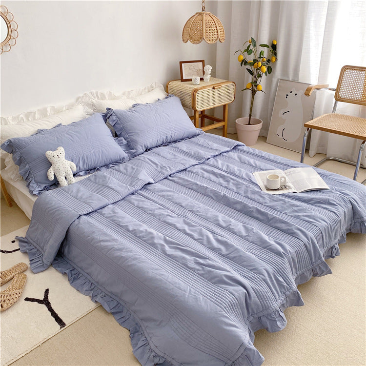 HKM-950547 Light Yellow Pure Cotton Summer Bed Sheet, 1.8*2.2m Size, Plain Design