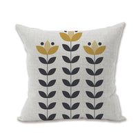 HKM-950611 Linen Blend Pillowcase for Home Office Sofa - Beige, 45x45cm