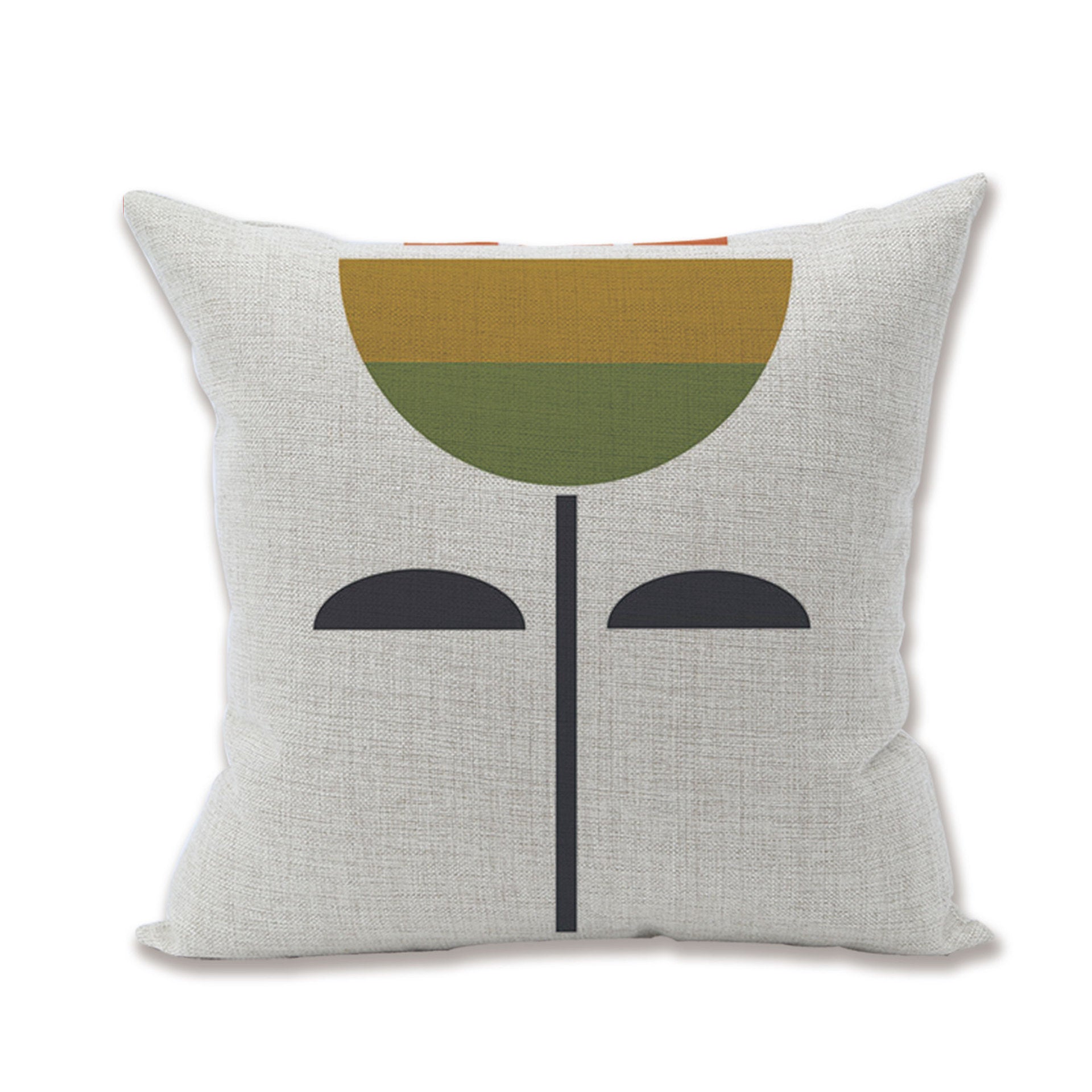 HKM-950611 Linen Blend Pillowcase for Home Office Sofa - Beige, 45x45cm