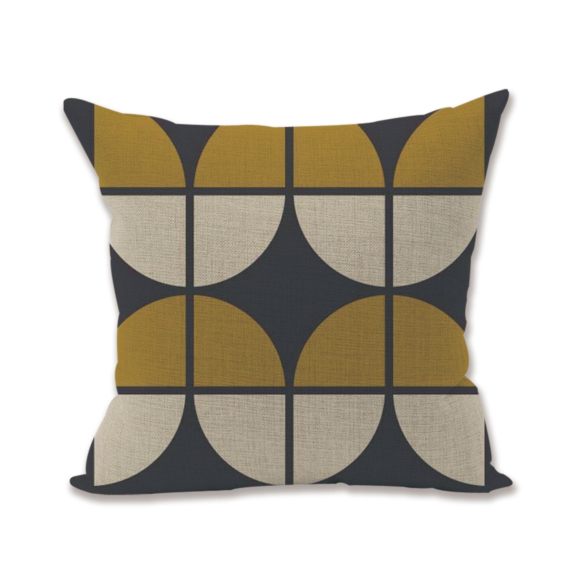 HKM-950611 Linen Blend Pillowcase for Home Office Sofa - Beige, 45x45cm