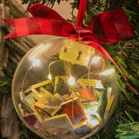 HKM-950675 Christmas Ball Pendant Decoration - Plastic, 9cm - Festive Ornament for Holiday Decor