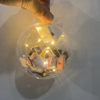 HKM-950675 Christmas Ball Pendant Decoration - Plastic, 9cm - Festive Ornament for Holiday Decor