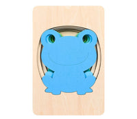 HKM-950931 Colorful 3D Wooden Animal Puzzle for Kids - Elephant, Whale, Dinosaur & More
