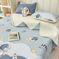 HKM-951059 Modern Floral Tatami Non-Slip Bed Cover Set in Three Sizes