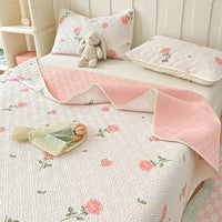 HKM-951059 Modern Floral Tatami Non-Slip Bed Cover Set in Three Sizes