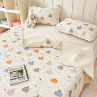 HKM-951059 Modern Floral Tatami Non-Slip Bed Cover Set in Three Sizes