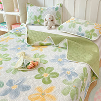 HKM-951059 Modern Floral Tatami Non-Slip Bed Cover Set in Three Sizes