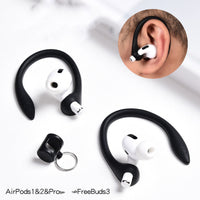 HKM-951123 Secure Ear Hooks for AirPods and Huawei Freebuds - Universal Sports Accessories in Mint Green, Arctic White, Pink, Black, Transparent, Carmine