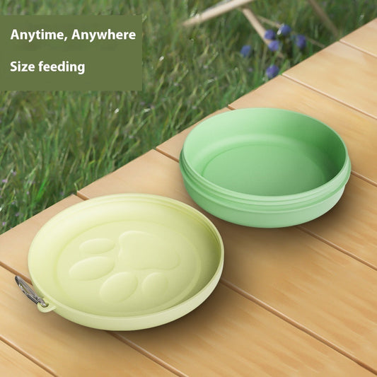 HKM-951251 Portable Dog Food and Water Bowl - Outdoor Snack Box for Pets in Various Colors
