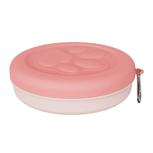 HKM-951251 Portable Dog Food and Water Bowl - Outdoor Snack Box for Pets in Various Colors
