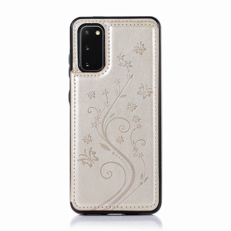 HKM-951315 Butterfly Embossed Leather Card Case for Mobile Phones, Various Colors Available