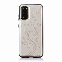 HKM-951315 Butterfly Embossed Leather Card Case for Mobile Phones, Various Colors Available