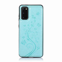 HKM-951315 Butterfly Embossed Leather Card Case for Mobile Phones, Various Colors Available