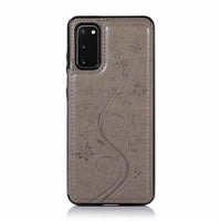 HKM-951315 Butterfly Embossed Leather Card Case for Mobile Phones, Various Colors Available