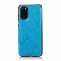 HKM-951315 Butterfly Embossed Leather Card Case for Mobile Phones, Various Colors Available
