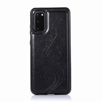 HKM-951315 Butterfly Embossed Leather Card Case for Mobile Phones, Various Colors Available