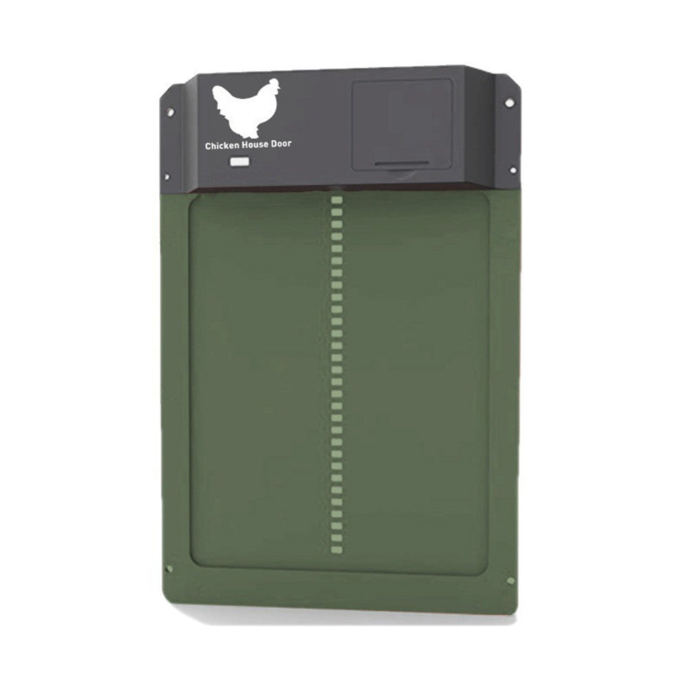 HKM-951379 Automatic Chicken Coop Door - Durable Plastic Design in Brown and Red