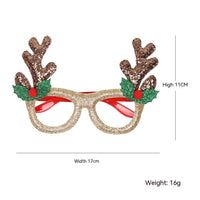 HKM-951507 Christmas Decorative Glasses Frame with Antler and Hat Designs in Various Colors