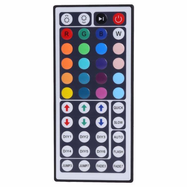 HKM-951571 Dual Head 44 Key IR Remote Control for LED Lighting - 12V Adjustable Brightness and Color Change