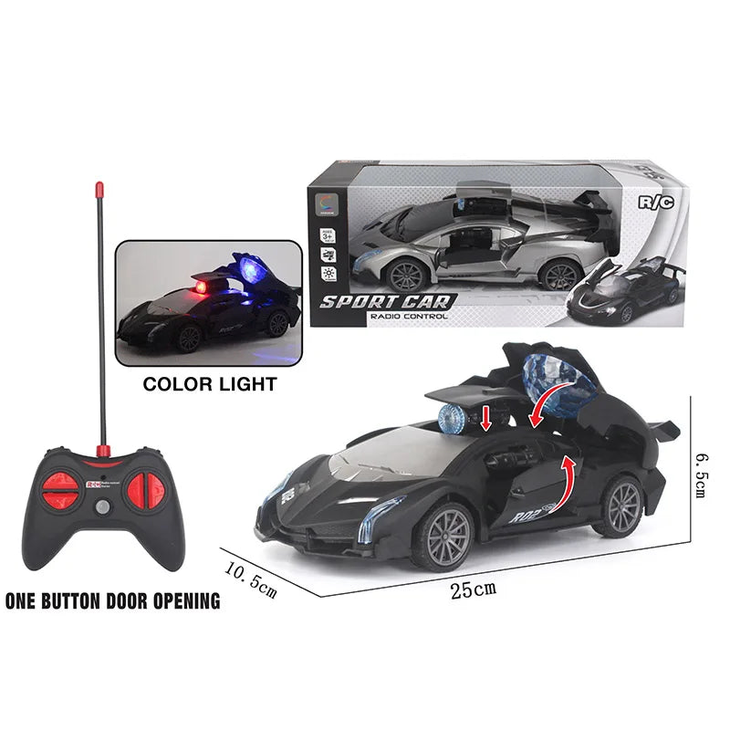HKM-951635 Flashing Light RC Racing Car Toy for Kids - Remote Control Vehicle with 2.4GHz Control, Indoor/Outdoor Fun
