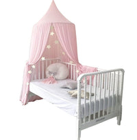 HKM-951699 Children's Hanging Dome Mosquito Net Tent for Summer - Decorative Bed Canopy in Pink, Gray, Blue, White, Ginger, Lavender
