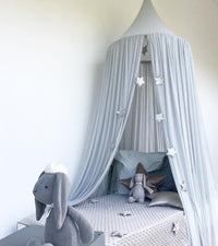 HKM-951699 Children's Hanging Dome Mosquito Net Tent for Summer - Decorative Bed Canopy in Pink, Gray, Blue, White, Ginger, Lavender