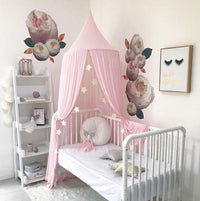 HKM-951699 Children's Hanging Dome Mosquito Net Tent for Summer - Decorative Bed Canopy in Pink, Gray, Blue, White, Ginger, Lavender