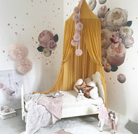 HKM-951699 Children's Hanging Dome Mosquito Net Tent for Summer - Decorative Bed Canopy in Pink, Gray, Blue, White, Ginger, Lavender