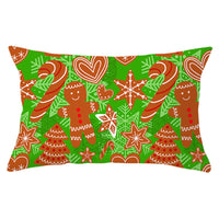 HKM-951763 Christmas Landscape Peach Skin Pillowcase, 30x50cm, Soft Fabric Cushion Cover