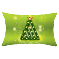HKM-951763 Christmas Landscape Peach Skin Pillowcase, 30x50cm, Soft Fabric Cushion Cover