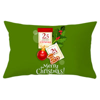 HKM-951763 Christmas Landscape Peach Skin Pillowcase, 30x50cm, Soft Fabric Cushion Cover