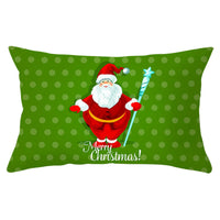 HKM-951763 Christmas Landscape Peach Skin Pillowcase, 30x50cm, Soft Fabric Cushion Cover