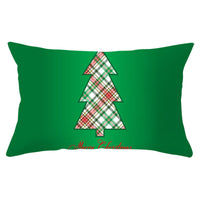 HKM-951763 Christmas Landscape Peach Skin Pillowcase, 30x50cm, Soft Fabric Cushion Cover