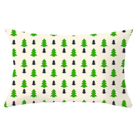 HKM-951763 Christmas Landscape Peach Skin Pillowcase, 30x50cm, Soft Fabric Cushion Cover