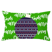 HKM-951763 Christmas Landscape Peach Skin Pillowcase, 30x50cm, Soft Fabric Cushion Cover