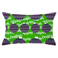 HKM-951763 Christmas Landscape Peach Skin Pillowcase, 30x50cm, Soft Fabric Cushion Cover