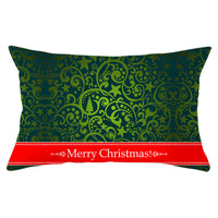 HKM-951763 Christmas Landscape Peach Skin Pillowcase, 30x50cm, Soft Fabric Cushion Cover