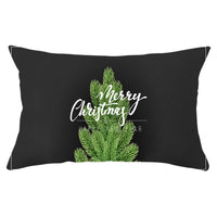 HKM-951763 Christmas Landscape Peach Skin Pillowcase, 30x50cm, Soft Fabric Cushion Cover