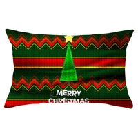 HKM-951763 Christmas Landscape Peach Skin Pillowcase, 30x50cm, Soft Fabric Cushion Cover